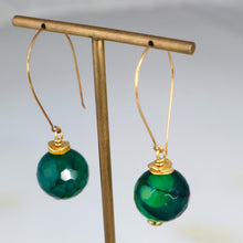 Load image into Gallery viewer, Green Agate Earrings