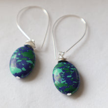 Load image into Gallery viewer, Deep Blue Mosaic Earrings