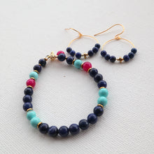 Load image into Gallery viewer, Mixed Lapis Lazuli Gemstone Bracelet
