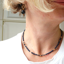 Load image into Gallery viewer, Navy Crystal Necklace