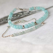 Load image into Gallery viewer, Aquamarine Silver Bracelet