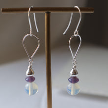 Load image into Gallery viewer, Opaline Amethyst Silver Earrings