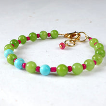 Load image into Gallery viewer, Green and Pink Bracelet