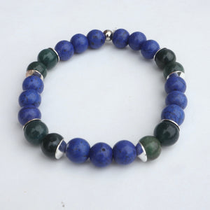 Sea Jasper & Blue Bracelet