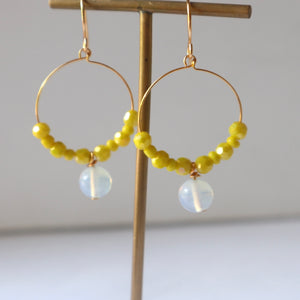 Opaline Yellow earrings