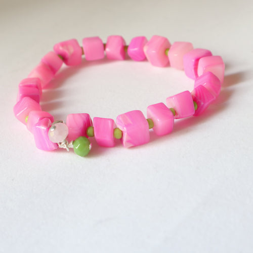 Neon bright pink bracelet 