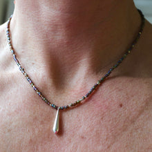 Load image into Gallery viewer, Silver Teardrop Necklace