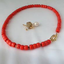 Load image into Gallery viewer, Orange Beaded Necklace