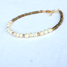 Load image into Gallery viewer, White Brushed Gold Bracelet