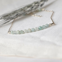 Load image into Gallery viewer, Aquamarine gemstone birthstone of March bracelet  