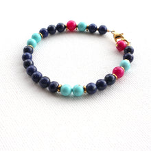 Load image into Gallery viewer, Mixed Lapis Lazuli Gemstone Bracelet