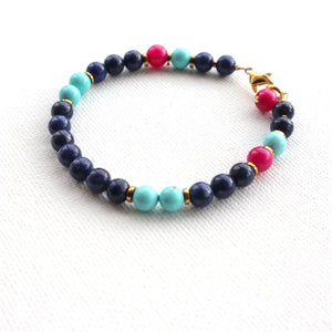 Mixed Lapis Lazuli Gemstone Bracelet