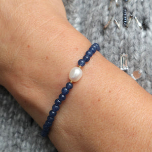 Deep Blue Agate Bracelet