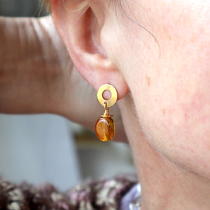 Golden Orb Earrings