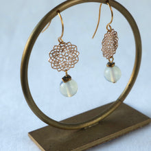 Load image into Gallery viewer, Opalite Filigree Earrings
