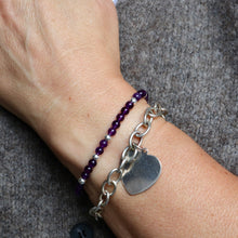 Load image into Gallery viewer, Amethyst Silver Bracelet