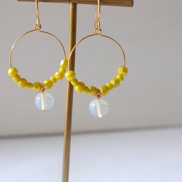 Opaline Yellow earrings