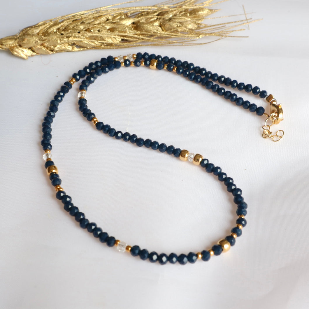 Navy Crystal Necklace