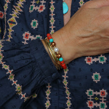 Load image into Gallery viewer, Pearl &amp; Orange Bracelet