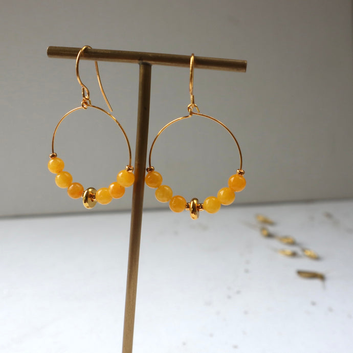 Yellow Gemstone Earrings 