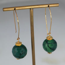 Load image into Gallery viewer, Green Agate Earrings