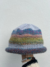 Load image into Gallery viewer, Multicolored knitted hat on a white background