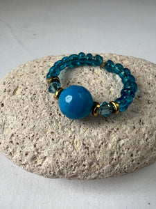 Blue Crystal ring