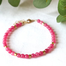 Load image into Gallery viewer, Pink Gemstone Bracelet