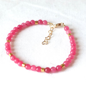 Pink Gemstone Bracelet