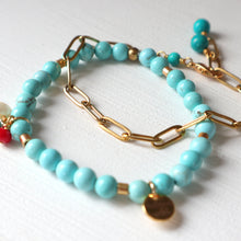 Load image into Gallery viewer, Turquoise Magnesite Bracelet