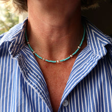 Load image into Gallery viewer, Pearl and Turquoise Necklace
