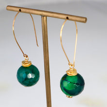 Load image into Gallery viewer, Green Agate Earrings