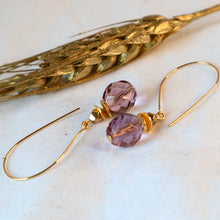 Load image into Gallery viewer, Purple Crystal Earrings