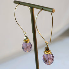 Load image into Gallery viewer, Purple Crystal Earrings