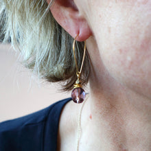 Load image into Gallery viewer, Purple Crystal Earrings