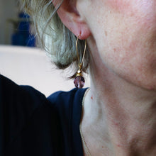 Load image into Gallery viewer, Purple Crystal Earrings