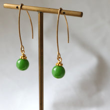Load image into Gallery viewer, Green Dot Earrings