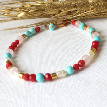 Load image into Gallery viewer, Handmade coloured bracelet on white background 
