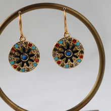 Load image into Gallery viewer, Navy Enamel Earrings