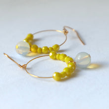 Load image into Gallery viewer, Neon yellow earrings