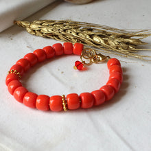 Load image into Gallery viewer, Orange Beaded Bracelet