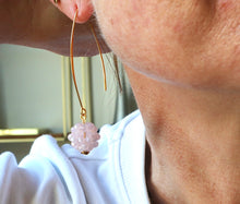 Load image into Gallery viewer, Pink Cluster Sparkle Earrings