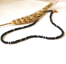 Load image into Gallery viewer, Black Seed Bead Necklace