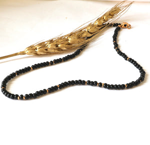 Black Seed Bead Necklace