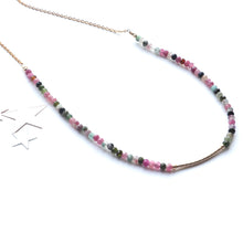 Load image into Gallery viewer, tourmaline gold necklace