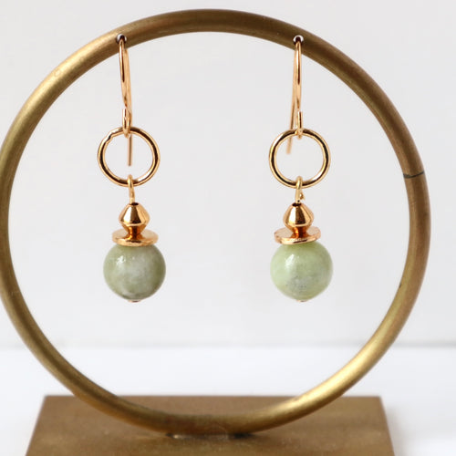 Gemstone Gold Mini Hoop Earrings