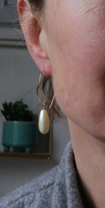 Ivory pearl earrings