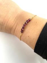 Load image into Gallery viewer, Garnet Gold Bracelet