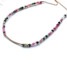 Load image into Gallery viewer, tourmaline gold necklace