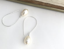 Load image into Gallery viewer, Teardrop Pearl Earrings bridal earrings - alisonwalshjewellery